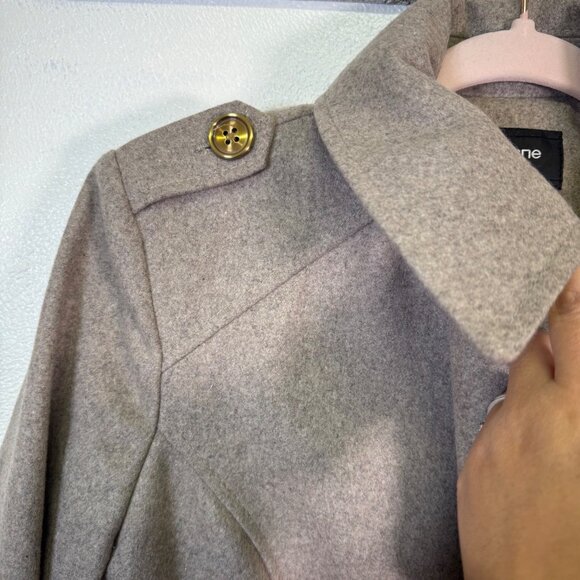 Liz Claiborne Outerwear Coat Medium Beige Double Breasted Wool Pockets Old Money - Picture 11 of 12